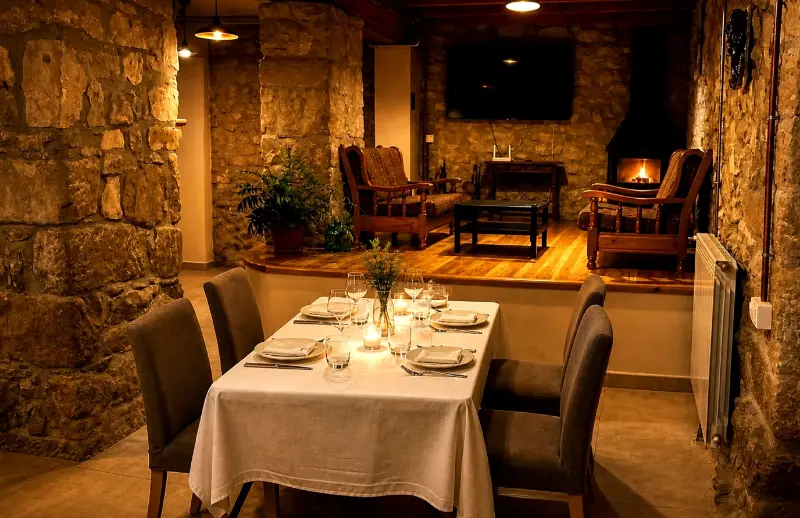 sala con chimenea